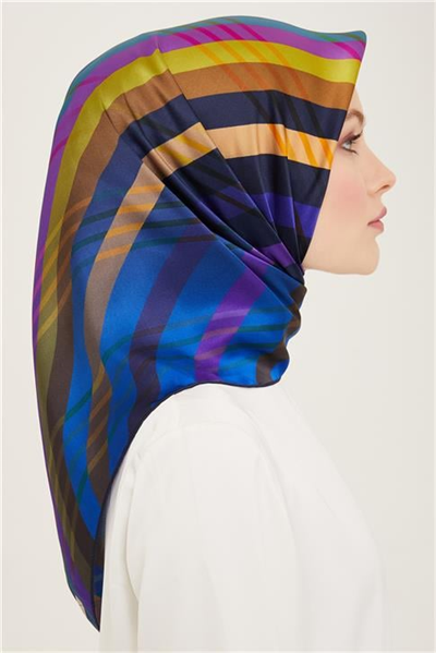 Armine Soyut Desenli Twill İpek Eşarp 24Ya9107 50 82