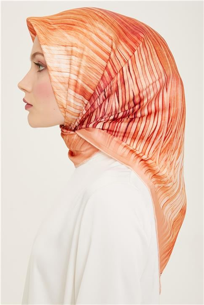 Armine Soyut Desenli Twill İpek Eşarp 24Ya9143 7 55