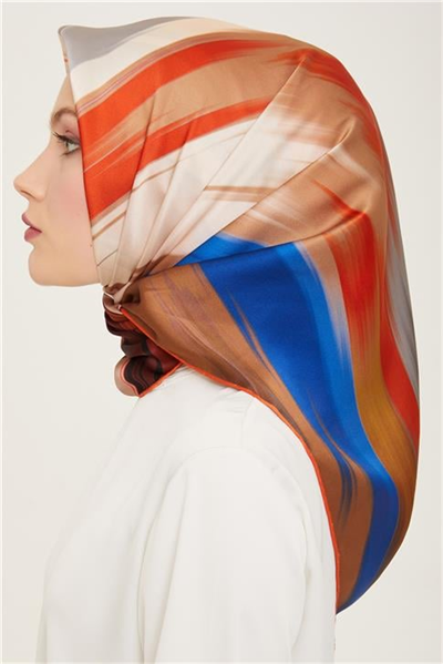 Armine Soyut Desenli Twill İpek Eşarp 24Ya9131 52 84