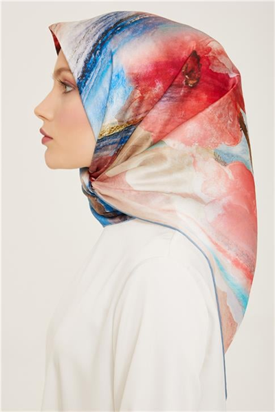 Armine Soyut Desenli Twill İpek Eşarp 24Ya9102 52 35