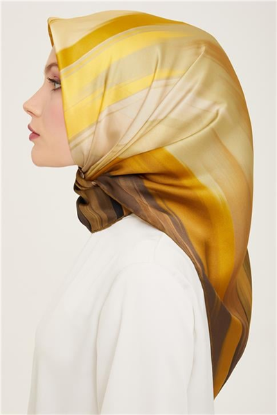 Armine Soyut Desenli Twill İpek Eşarp 24Ya9131 52 52