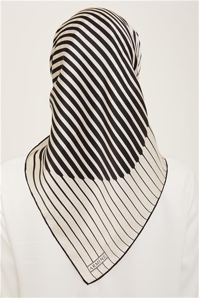 Armine Soyut Desenli Twill İpek Eşarp 24Ya9158 02