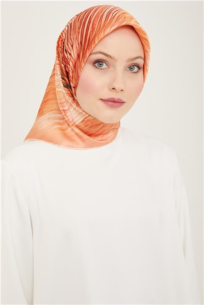 Armine Soyut Desenli Twill İpek Eşarp 24Ya9143 7 55