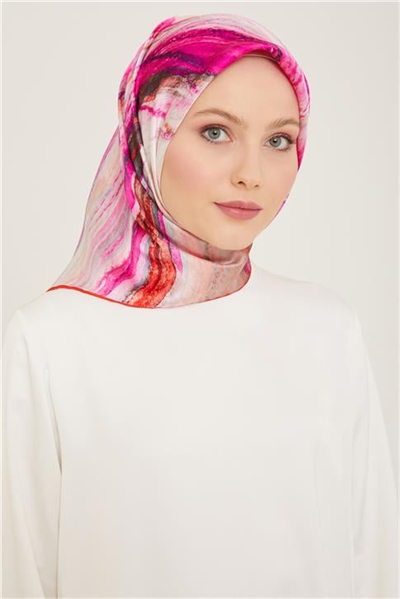 Armine Soyut Desenli Twill İpek Eşarp 24Ya9102 52 52