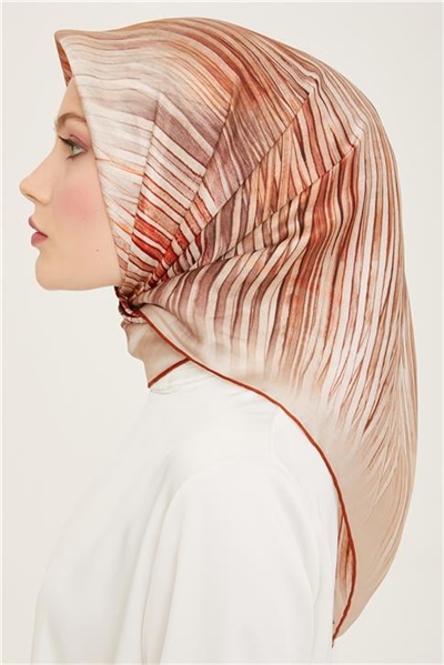 Armine Soyut Desenli Twill İpek Eşarp 24Ya9143 7 07
