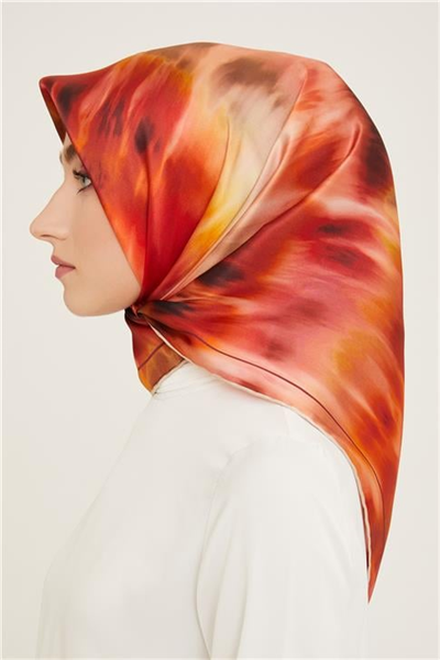 Armine Soyut Desenli Twill İpek Eşarp 24Ya9136 36 38