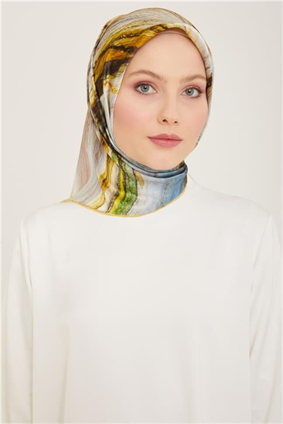 Armine Soyut Desenli Twill İpek Eşarp 24Ya9102 52 36