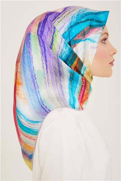 Armine Soyut Desenli Twill İpek Eşarp 24Ya9102 52 82
