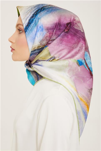 Armine Soyut Desenli Twill İpek Eşarp 24Ya9102 52 33