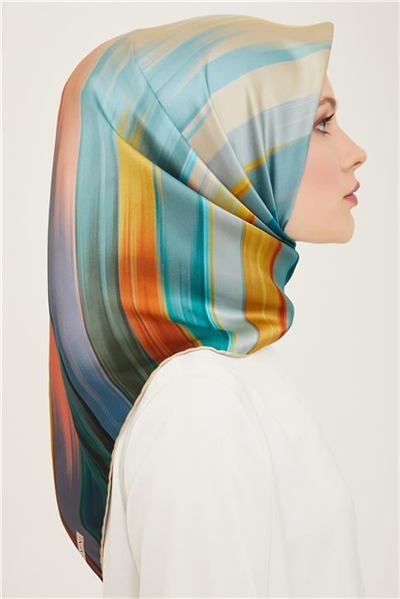 Armine Soyut Desenli Twill İpek Eşarp 24Ya9131 52 33