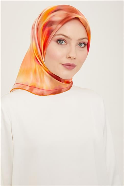 Armine Soyut Desenli Twill İpek Eşarp 24Ya9136 36 52