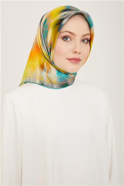 Armine Soyut Desenli Twill İpek Eşarp 24Ya9136 36 82