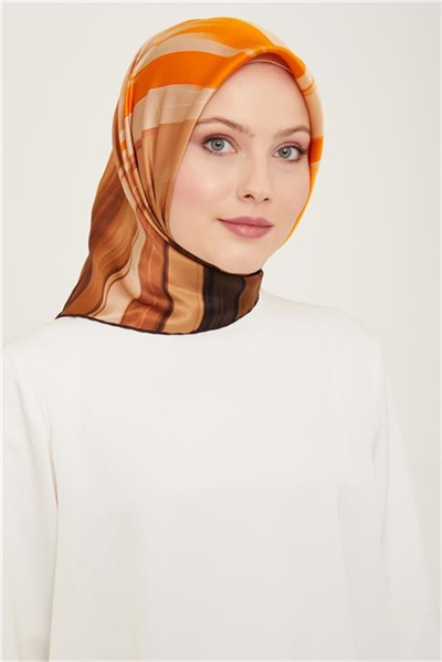 Armine Soyut Desenli Twill İpek Eşarp 24Ya9131 52 50