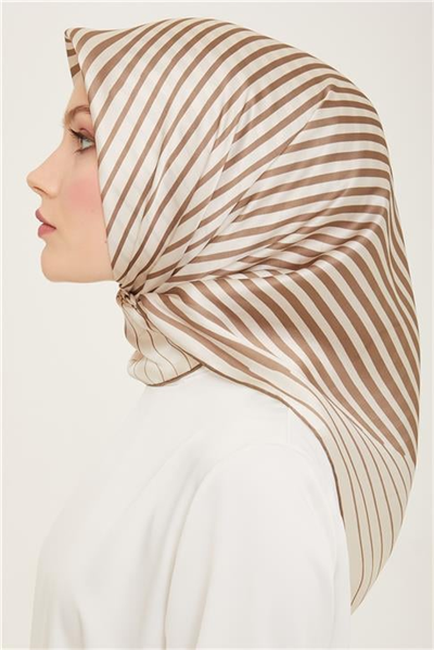 Armine Soyut Desenli Twill İpek Eşarp 24Ya9158 03