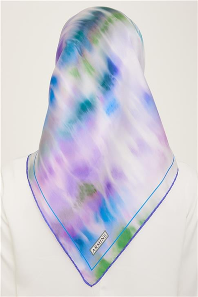 Armine Soyut Desenli Twill İpek Eşarp 24Ya9136 36 50