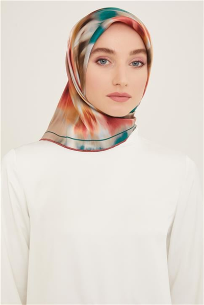 Armine Soyut Desenli Twill İpek Eşarp 24Ya9136 36 80