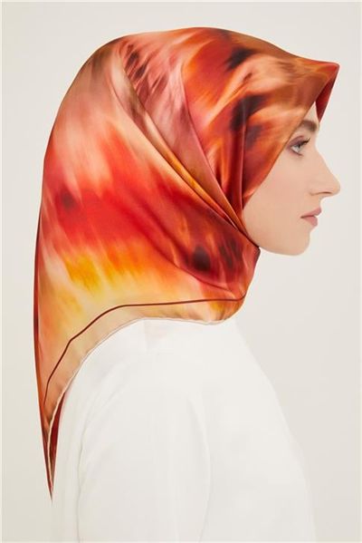 Armine Soyut Desenli Twill İpek Eşarp 24Ya9136 36 38