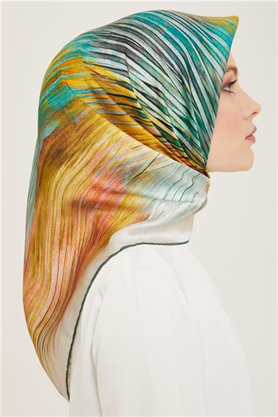 Armine Soyut Desenli Twill İpek Eşarp 24Ya9143 7 83