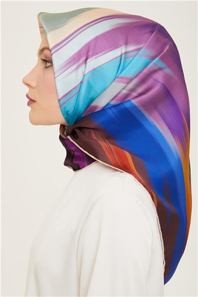Armine Soyut Desenli Twill İpek Eşarp 24Ya9131 52 80