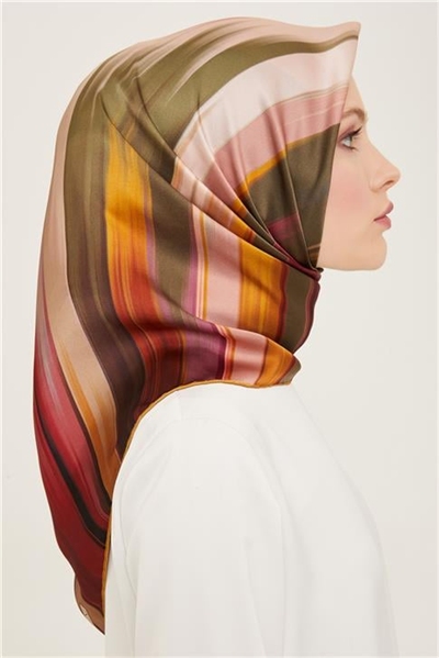 Armine Soyut Desenli Twill İpek Eşarp 24Ya9131 52 82