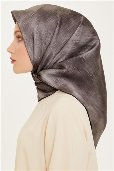 Armine Soyut Desenli Twill Saf İpek Eşarp 9221D 54
