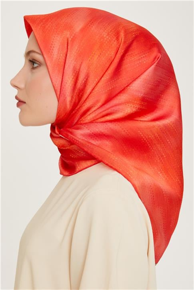 Armine Soyut Desenli Twill Saf İpek Eşarp 9221D 80