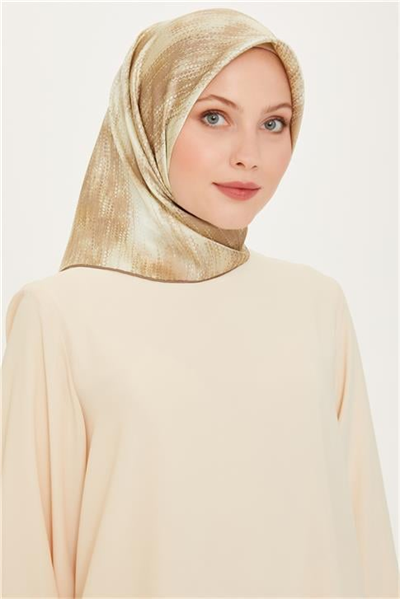 Armine Soyut Desenli Twill Saf İpek Eşarp 9221D 36