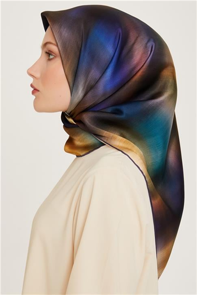Armine Soyut Desenli Twill Saf İpek Eşarp 9229D 36
