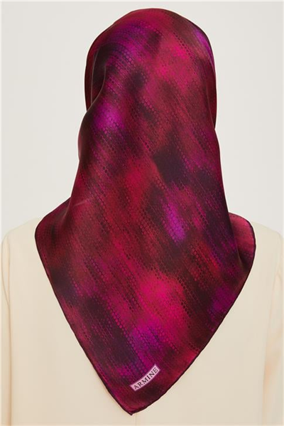 Armine Soyut Desenli Twill Saf İpek Eşarp 9221D 09