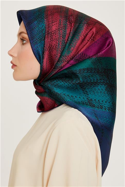 Armine Soyut Desenli Twill Saf İpek Eşarp 9236D 81