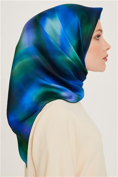 Armine Soyut Desenli Twill Saf İpek Eşarp 9229D 54