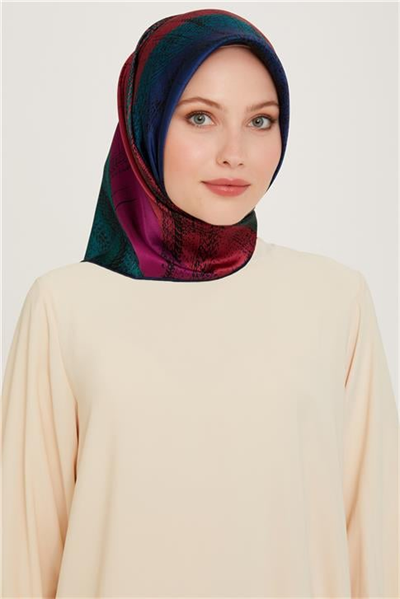 Armine Soyut Desenli Twill Saf İpek Eşarp 9236D 81