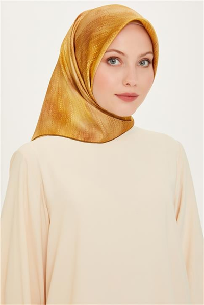 Armine Soyut Desenli Twill Saf İpek Eşarp 9221D 33