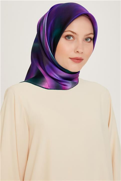 Armine Soyut Desenli Twill Saf İpek Eşarp 9229D 52