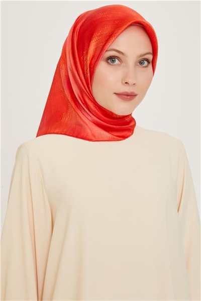 Armine Soyut Desenli Twill Saf İpek Eşarp 9221D 80