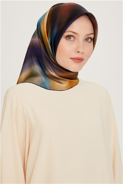 Armine Soyut Desenli Twill Saf İpek Eşarp 9229D 36