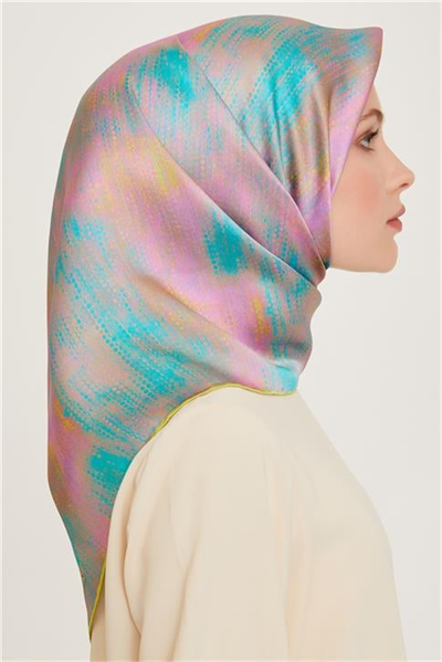 Armine Soyut Desenli Twill Saf İpek Eşarp 9221D 84