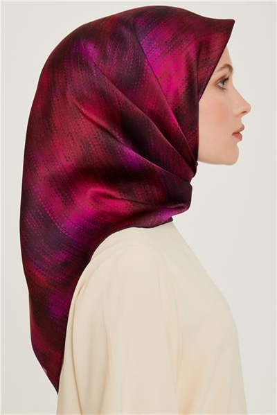 Armine Soyut Desenli Twill Saf İpek Eşarp 9221D 09