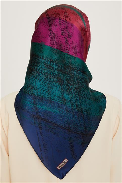 Armine Soyut Desenli Twill Saf İpek Eşarp 9236D 81