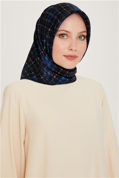 Armine Soyut Desenli Twill Saf İpek Eşarp 9259D 01 01