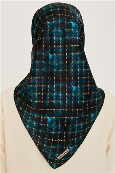 Armine Soyut Desenli Twill Saf İpek Eşarp 9259D 01 84