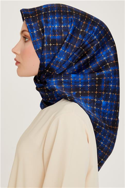 Armine Soyut Desenli Twill Saf İpek Eşarp 9259D 01 81