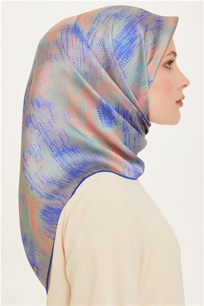 Armine Soyut Desenli Twill Saf İpek Eşarp 9221D 85