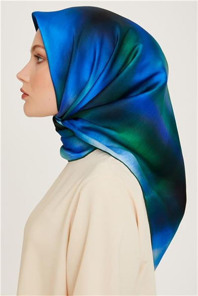 Armine Soyut Desenli Twill Saf İpek Eşarp 9229D 54