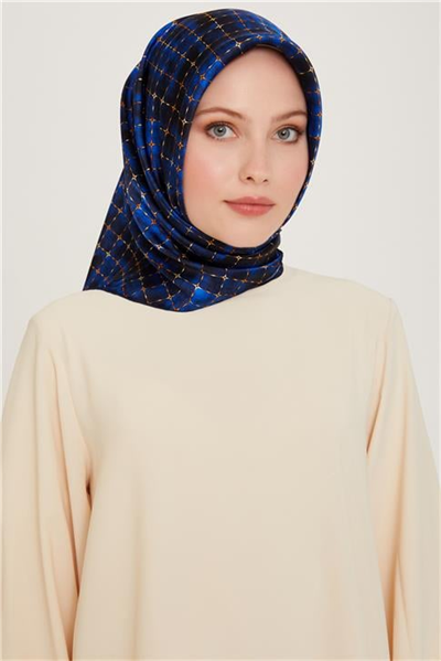 Armine Soyut Desenli Twill Saf İpek Eşarp 9259D 01 81