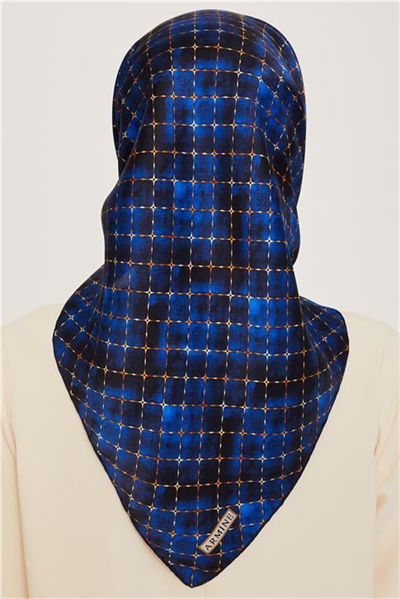 Armine Soyut Desenli Twill Saf İpek Eşarp 9259D 01 81