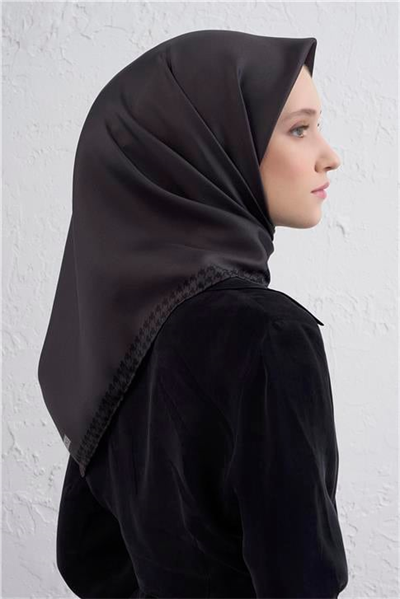Armine Su Yolu Desenli Saf İpek Twill Eşarp 9443D 50