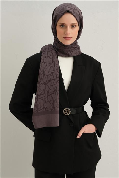 Armine Tencel İpek Kaligrafi Desen Şal 02