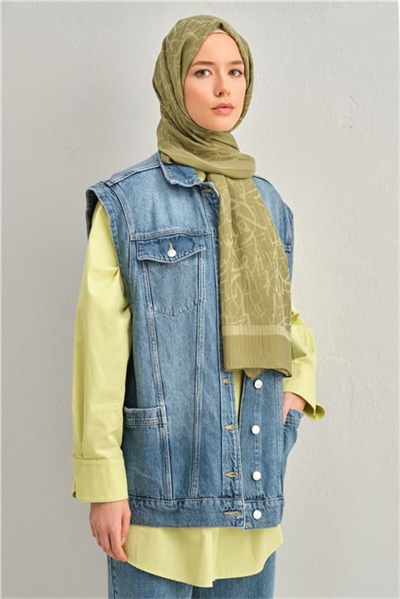 Armine Tencel İpek Kaligrafi Desen Şal 3297