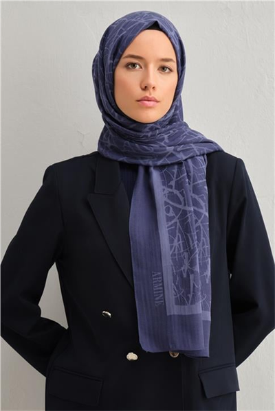 Armine Tencel İpek Kaligrafi Desen Şal 3292